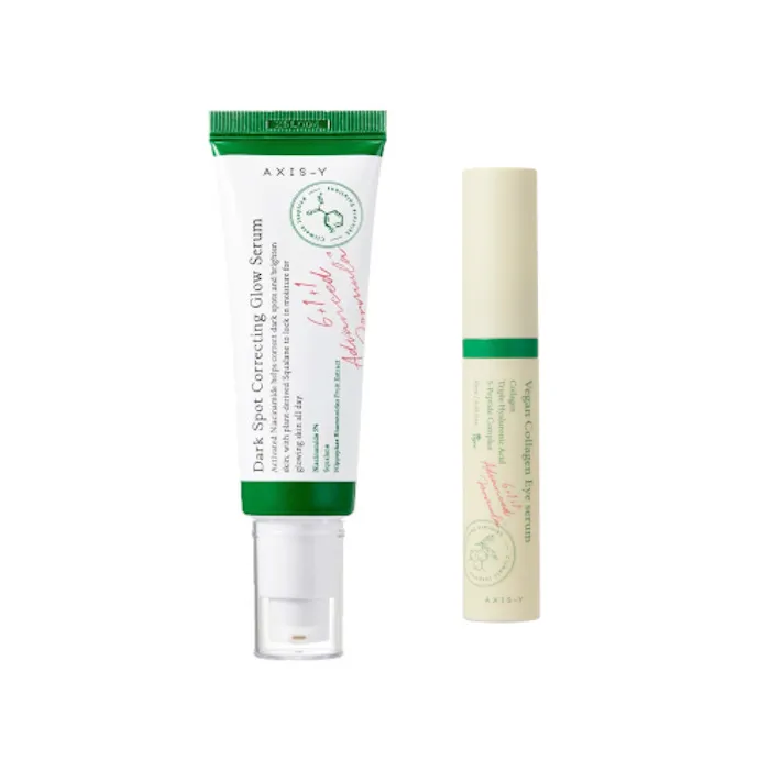 AXIS-Y - Dark Spot Correcting Glow Serum - 50ml (1ea) + Vegan Collagen Eye Serum - 10ml (1ea) Set