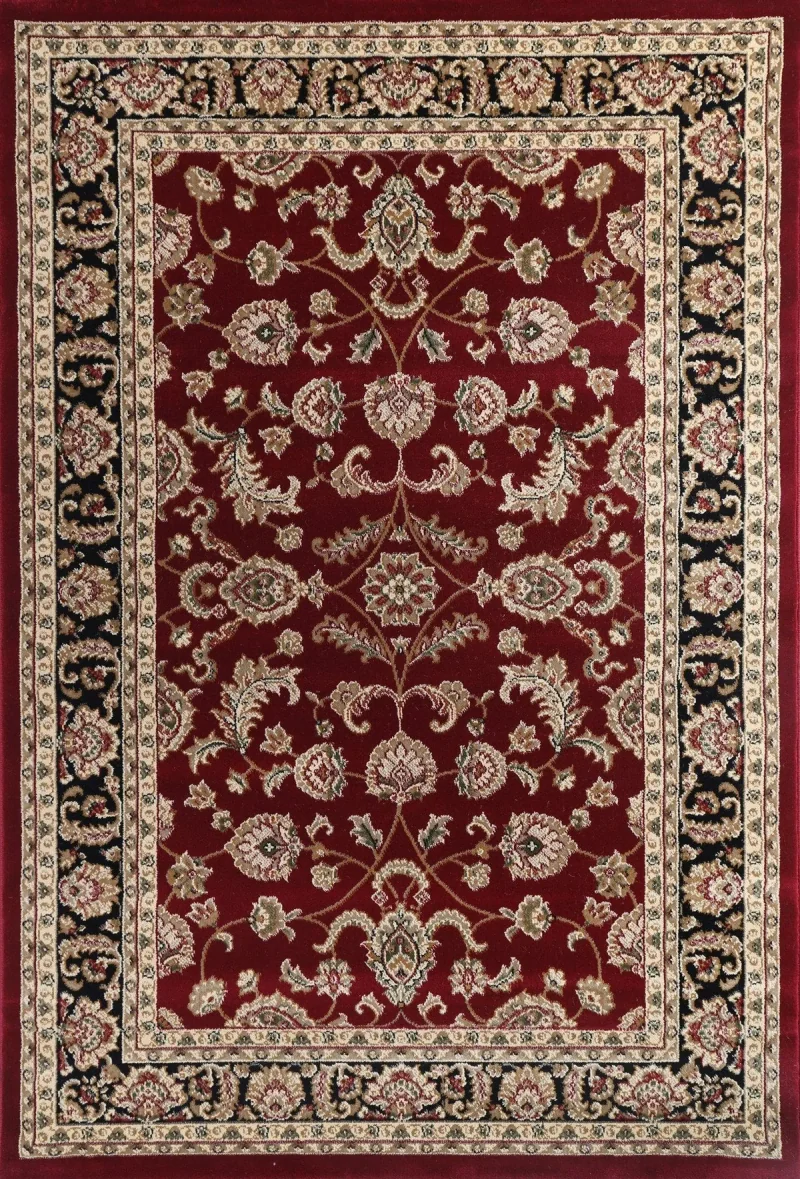 Ash Black Red Rug