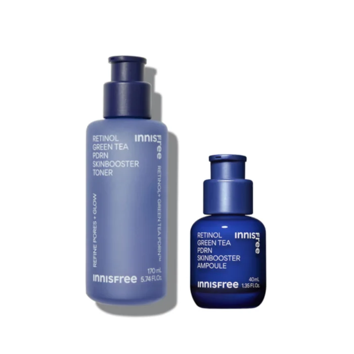 innisfree - Retinol Green Tea PDRN Skin Booster Toner - 170ml (1ea) X Retinol Green Tea PDRN Skin Booster Ampoule - 40ml (1ea)
