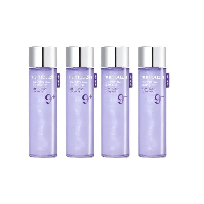 numbuzin - No.9+ NAD+ PDRN Glow Boosting Toner - 150ml (4ea) Set