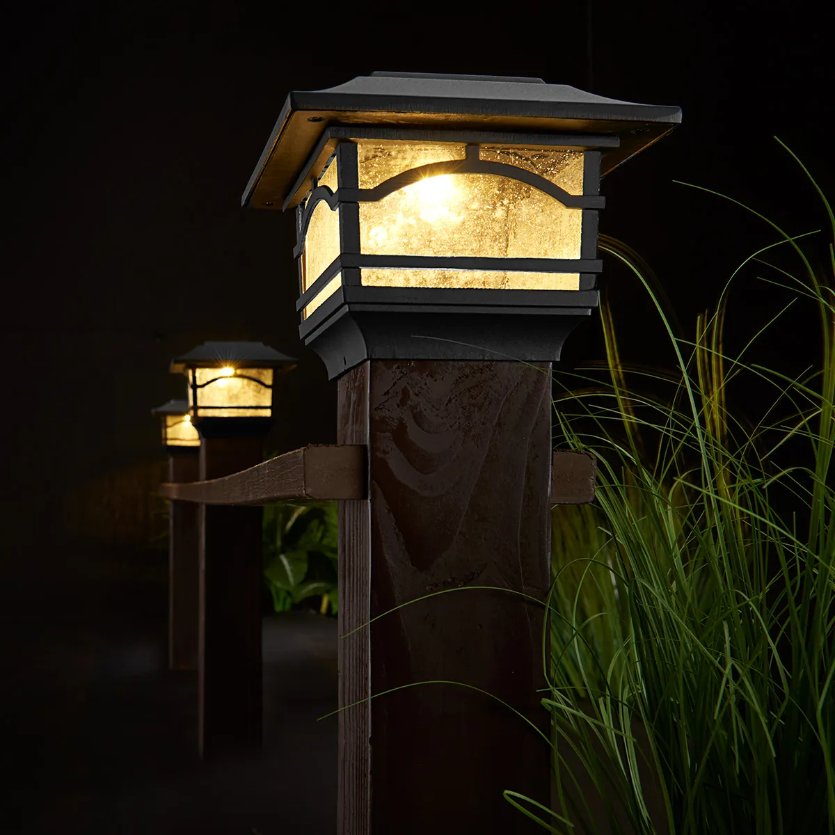 Solar Powered Post Lights (Set of 4) - White