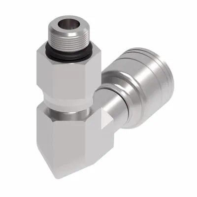 Weatherhead By Danfoss Z Series Crimp Hose Fittings Male Straight Thread ORing Swivel 90 Elbow 9/16 In Mpt 4