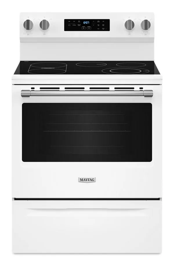 Maytag 30 In. Wide Electric Range W/ No Preheat Air Fry, 5.3 Cu. Ft. In White