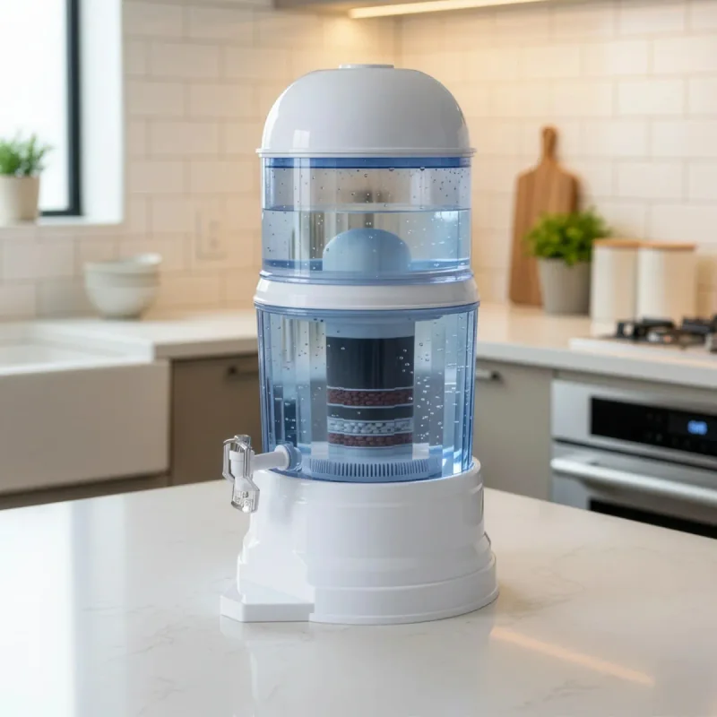 16L Benchtop Water Filter Dispenser to Ceramic Filtration System