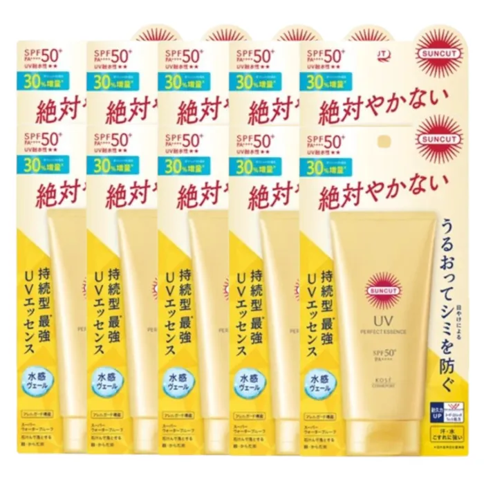 Kose - Suncut UV Perfect Essence SPF50+ PA++++ (2024 Version) - 80g (10ea) Set