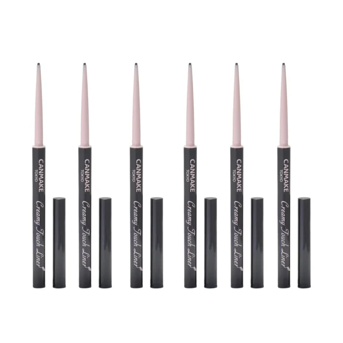 CANMAKE - Creamy Touch Liner - 0.08g - 01 Deep Black (6ea) Set