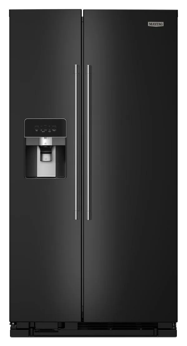 Maytag 36 In. Wide Side-By-Side Refrigerator, 25 Cu. Ft. In Black