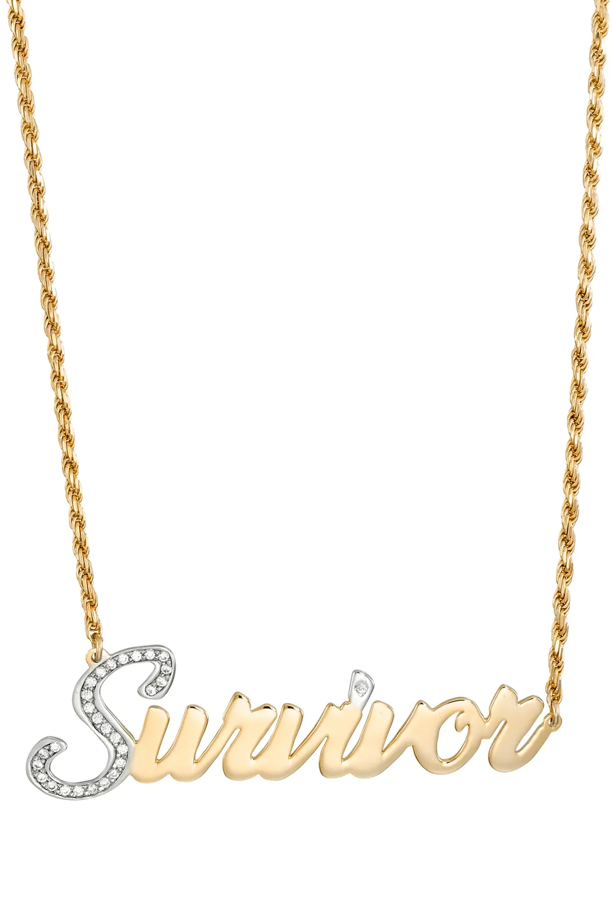 Survivor Nameplate Necklace