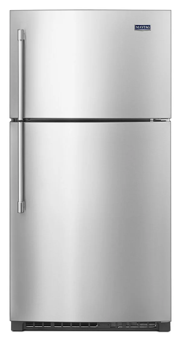 Maytag 33 In. Wide Top Freezer Refrigerator W/ Evenair Cooling Tower, 21 Cu. Ft. In Fingerprint Resistant Stainless Steel