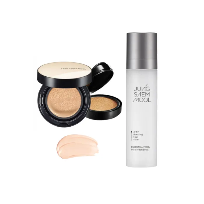 JUNGSAEMMOOL - Essential Skin Nuder Cushion SPF50+ PA+++ (With Refill) - 14g+14g - 17 Fair-Pink (1ea) + Essential Mool Micro...