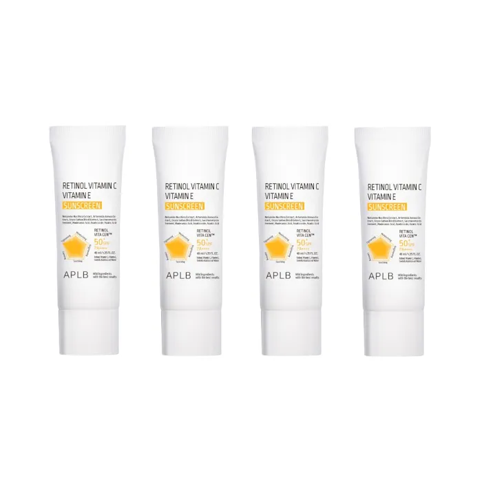 APLB - Retinol Vitamin C Vitamin E Sunscreen SPF50+ PA++++ - 40ml (4ea) Set