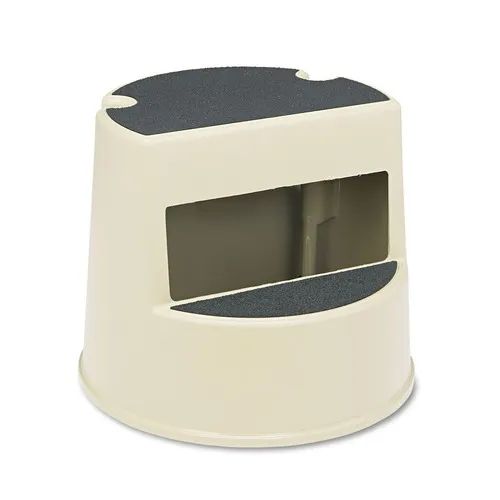 Rubbermaid Commercial 13-1/2 in. 350 lbs. Capacity Rolling Step Stool with Retractable Casters - Beige - FG252300BEIG