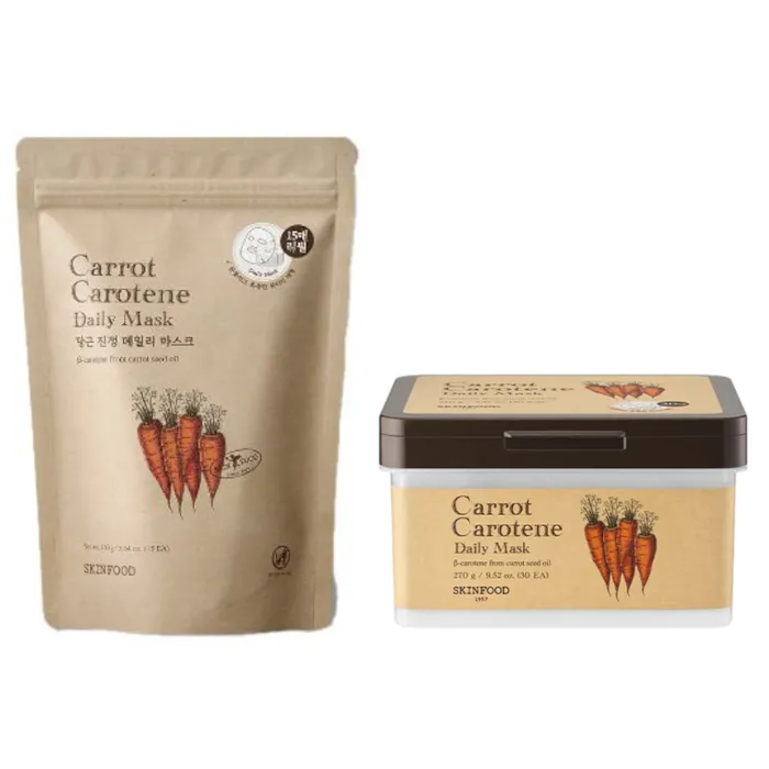 SKINFOOD - Carrot Carotene Daily Mask 30ea + Refill 15ea Set