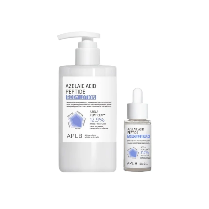 APLB - Azelaic Acid Peptide Body Lotion - 300ml (1ea) & Ampoule Serum - 40ml (1ea) Set
