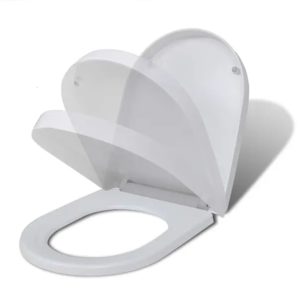 Toilet Seats With Soft Close Lids White 2 Pcs Plastic