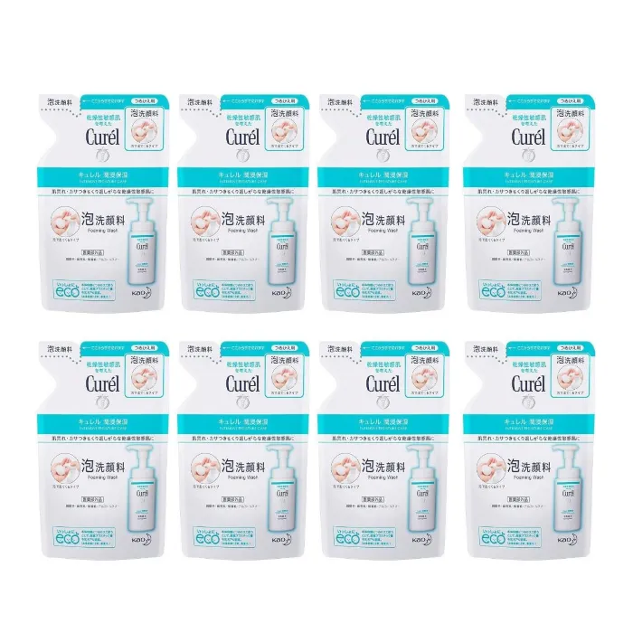 Kao - Curel Intensive Moisture Care Foaming Wash - Refill 130ml 8pcs Set