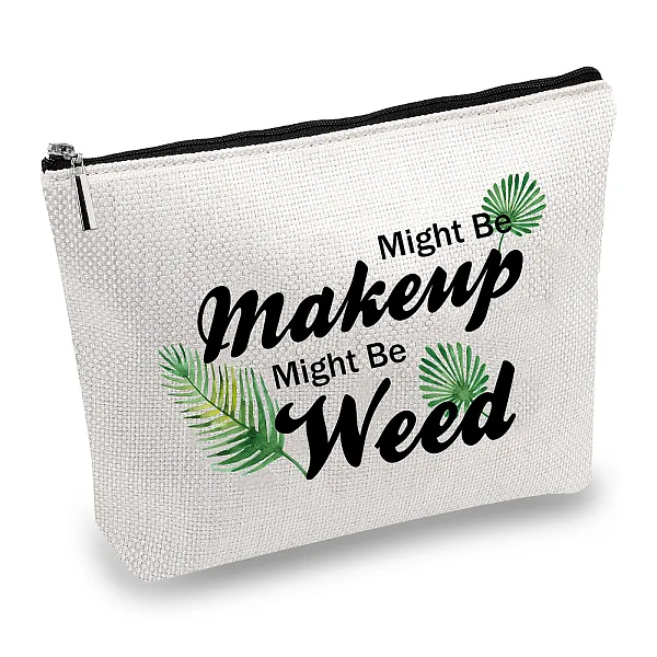 PandaHall 12# Cotton-polyester Bag, Stroage Bag, Rectangle, Leaf Pattern, 18x25cm Cloth Leaf