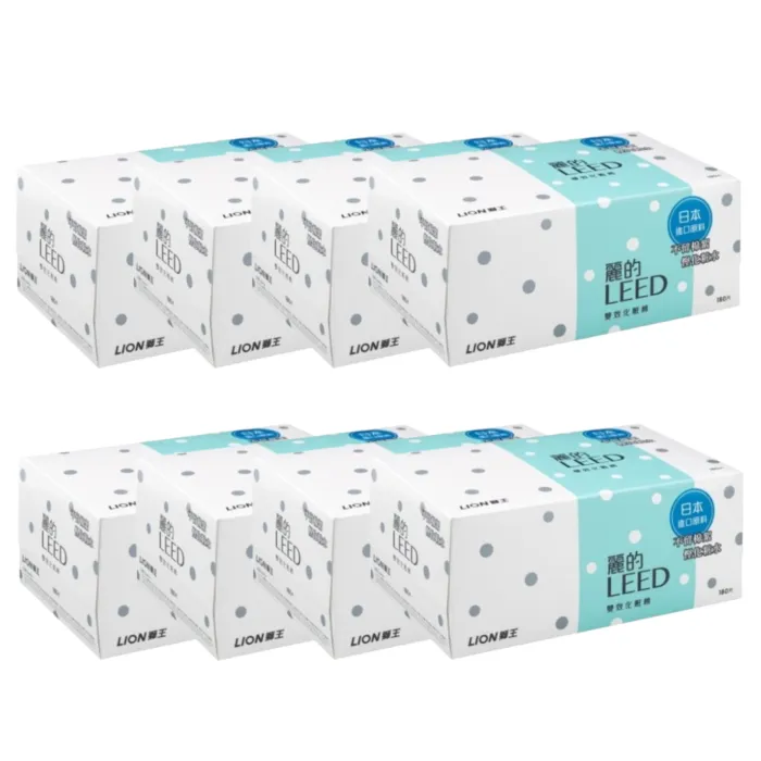 LION - Leed - Beauty Puff Cotton Pad - 180pcs (8ea) Set