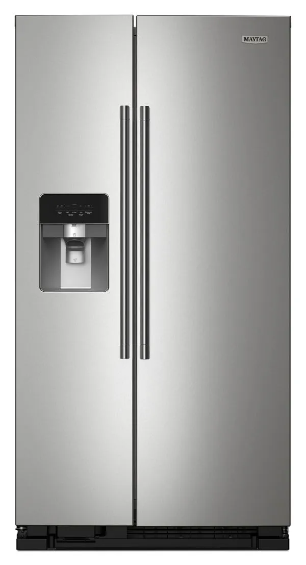 Maytag 36 In. Wide Side-By-Side Refrigerator, 25 Cu. Ft. In Fingerprint-Resistant Stainless Finish