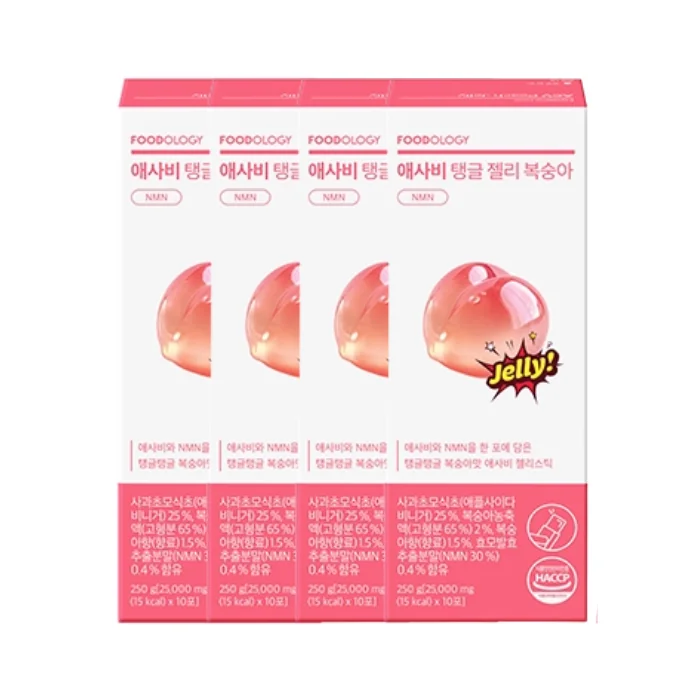 [Deal] FOODOLOGY - Apple Cider Vinegar Jiggly Jelly - 25000mg x 10 sticks - Peach (4ea) Set