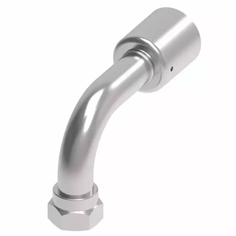 Weatherhead By Danfoss 757 E Series Crimp Hose Fittings Bumped Tube ORing Female Swivel 90 Tube Elbow 1 1/16 In Fpt 12