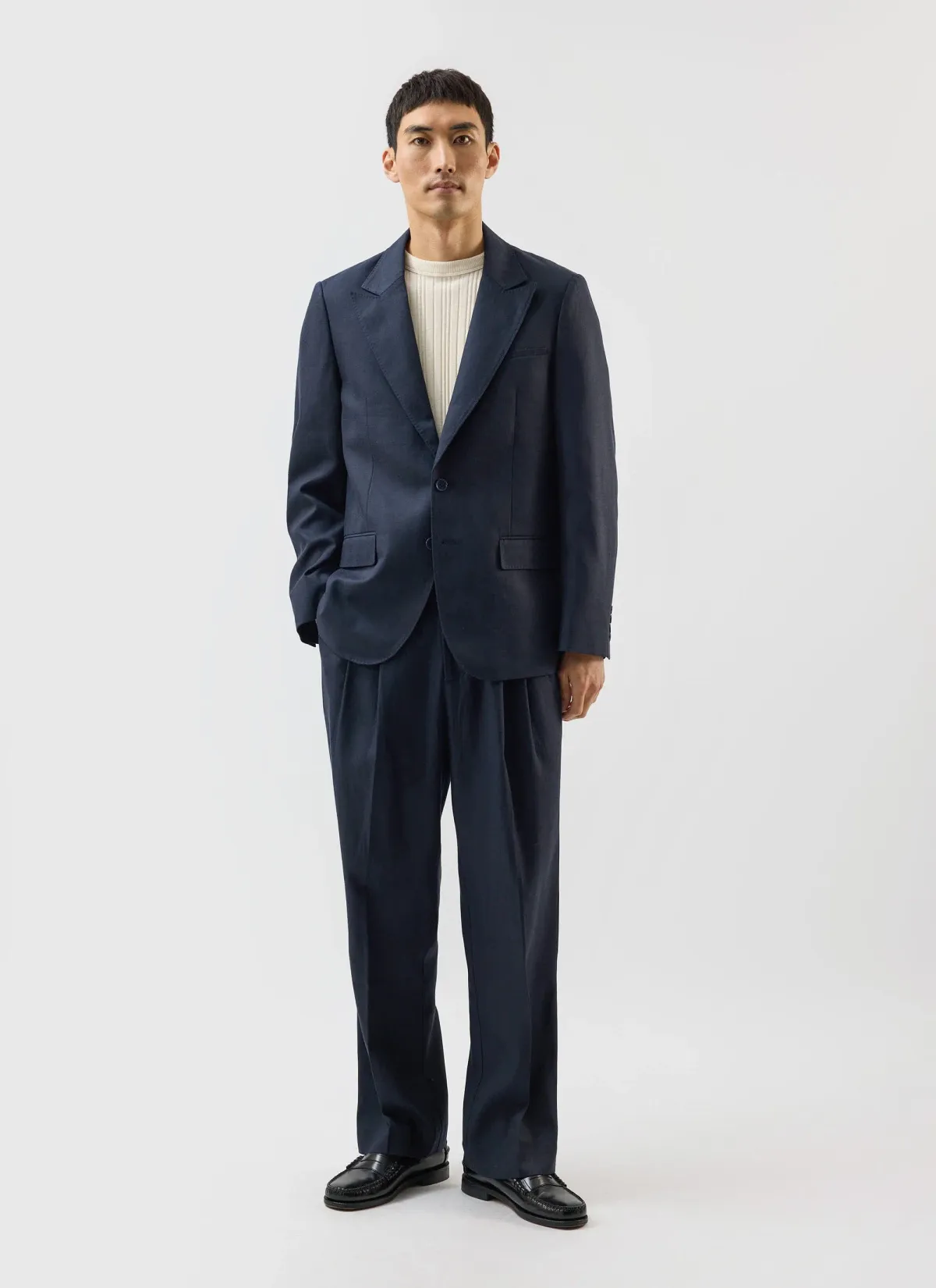 Percival Lyocell Tailored Blazer Percival X Warren Navy