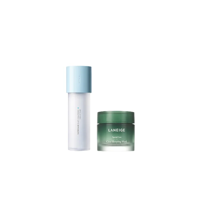 LANEIGE - Water Bank Blue Hyaluronic Essence Toner For Combination To Oily Skin - 160ml (1ea) + Cica Sleeping Mask - 60ml...