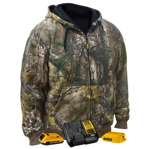 Dewalt DCHJ074D1-3X 20V MAX REALTREE XTRA Lithium-Ion Heated Hoodie Sweatshirt Kit - Triple Extra Large, Camouflage (2 Ah)