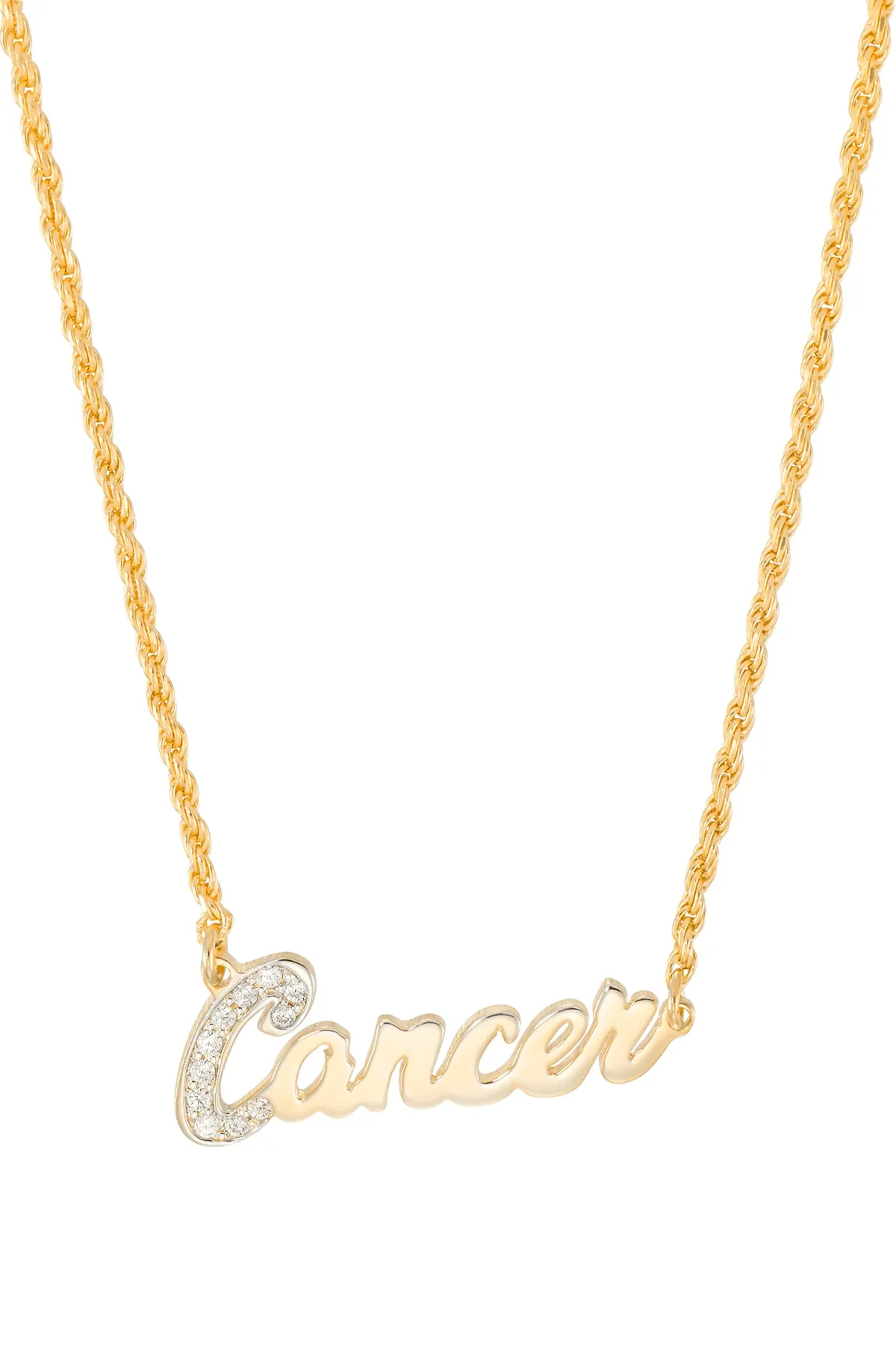 Simone I. Smith Zodiac Nameplate Necklaces - Cancer