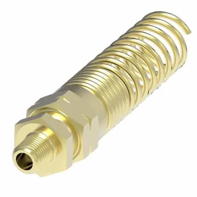 Weatherhead By Danfoss 338 B Series Field Attachable Hose Fittings Male Connector With Spring Guard 3/8 In Ptf Sae Short 8