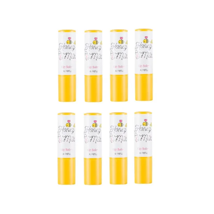A'PIEU Honey & Milk Lip Balm - 3.3g (8ea) Set