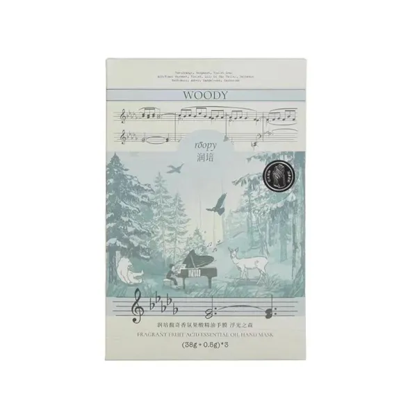 Roopy - Floral Fragrant Fruit Acid Essential Oil Hand Mask - 3pcs - Woody