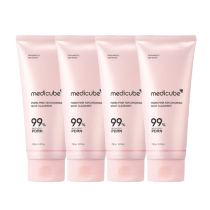 medicube - PDRN Pink Niacinamide Whip Cleanser - 120g (4ea) Set