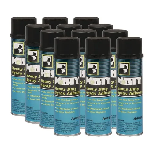 Misty 12 oz. Dries Clear Heavy-Duty Adhesive Spray (12/Carton) - 1002035