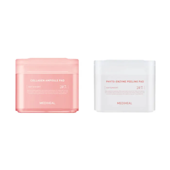 Mediheal - Collagen Ampoule Pad - 100ea (1ea) + Phyto-Enzyme Peeling Pad - 90ea (1ea) Set
