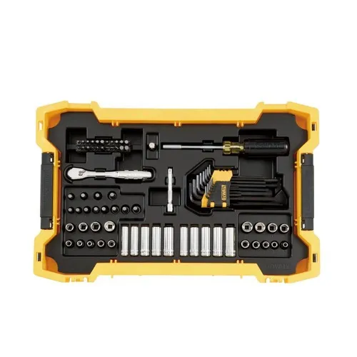 Dewalt 131-Piece 1/4 in. and 3/8 in. Mechanic Tool Set with ToughSystem 2.0 Tray and Lid - DWMT45402