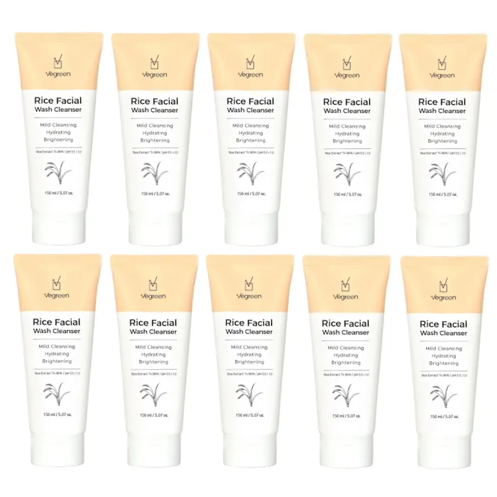 VEGREEN - Rice Facial Wash Cleanser - 150ml (10ea) Set