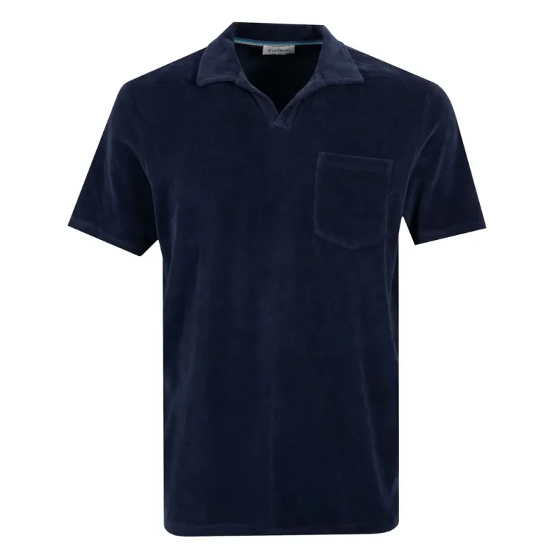 Revere Collar Toweling Polo Shirt