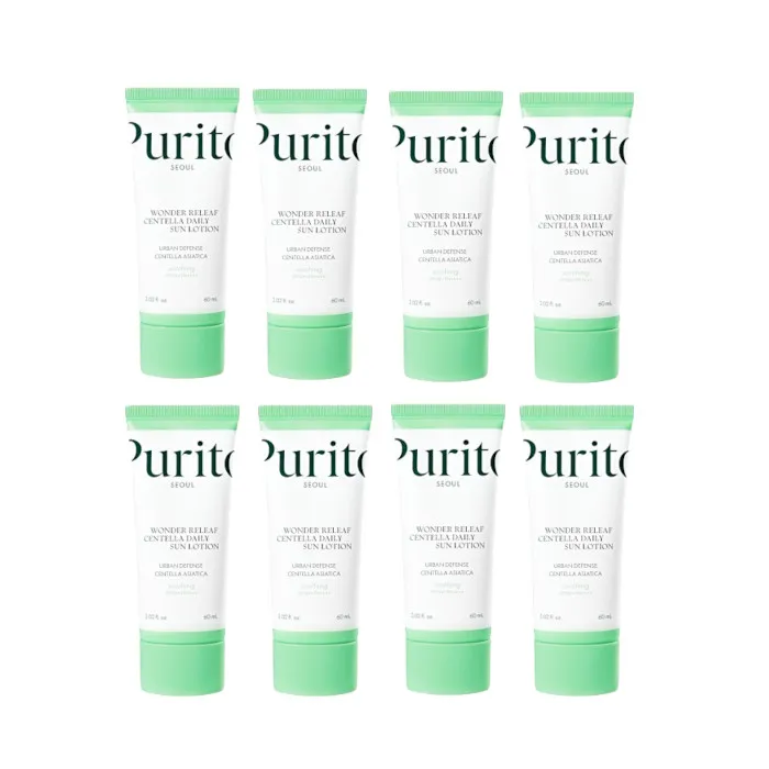 Purito SEOUL - Wonder Releaf Centella Daily Sun Lotion SPF50+ PA++++ - 60ml (8ea) Set