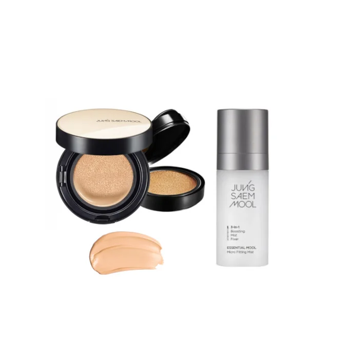 JUNGSAEMMOOL - Essential Skin Nuder Cushion SPF50+ PA+++ (With Refill) - 14g+14g - 19 Pink-Light (1ea) + Essential Mool Micro...