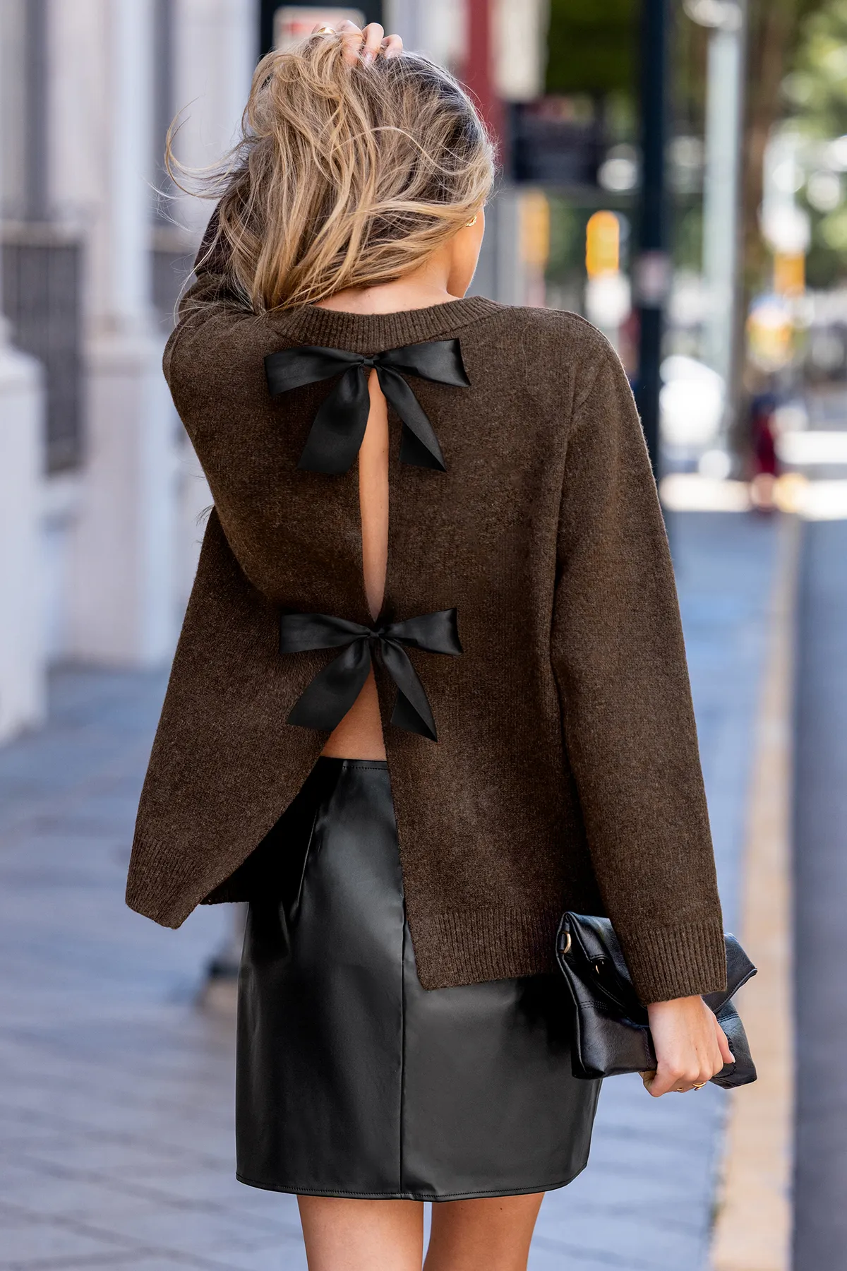 Cupshe Cocoa Comfort Brown Sweater - Brown,S