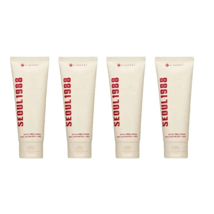 KSECRET - SEOUL 1988 Cream: Snail Mucin 93% + Rice - 100ml (4ea) Set