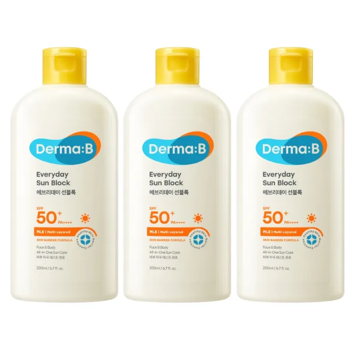 Derma:B - Everyday Sun Block SPF50+ PA++++ - 200ml (3ea) Set