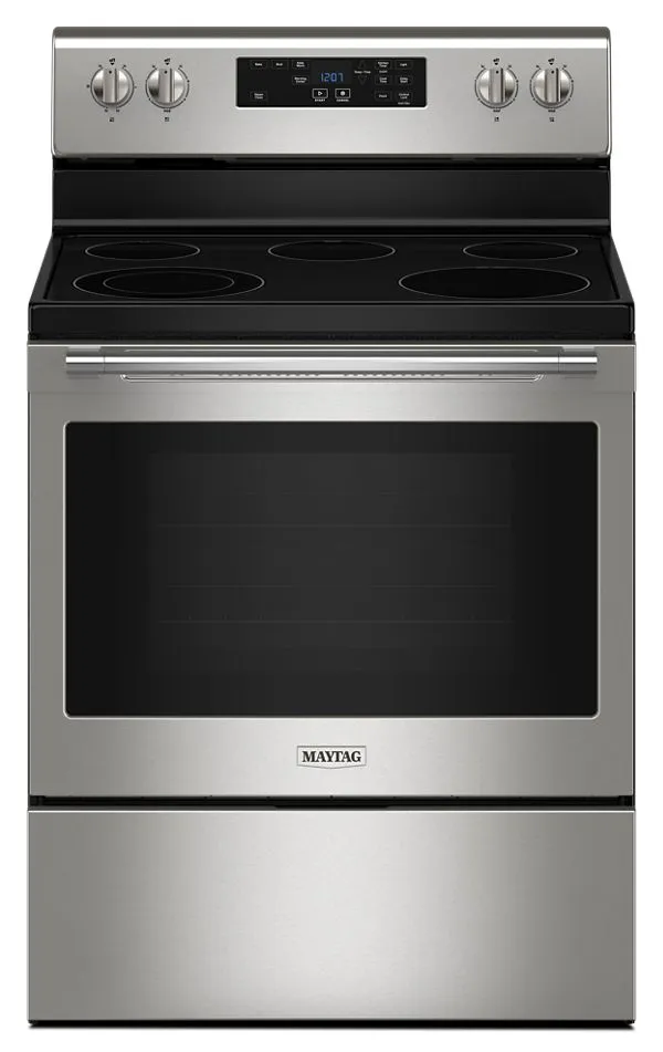 Maytag Steam Clean Electric Range, 5.3 Cu. Ft. In Fingerprint Resistant Stainless Steel