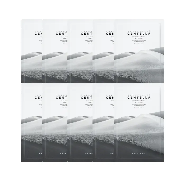 SKIN1004 - Madagascar Centella Tone Brightening Glow Mask - 1pc (10ea) Set