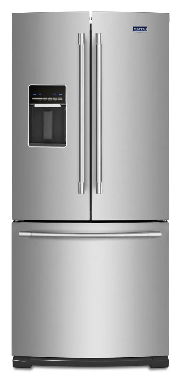 Maytag 30 In. Wide French Door Refrigerator W/ Exterior Water Dispenser, 20 Cu. Ft. In Fingerprint Resistant Stainless Steel