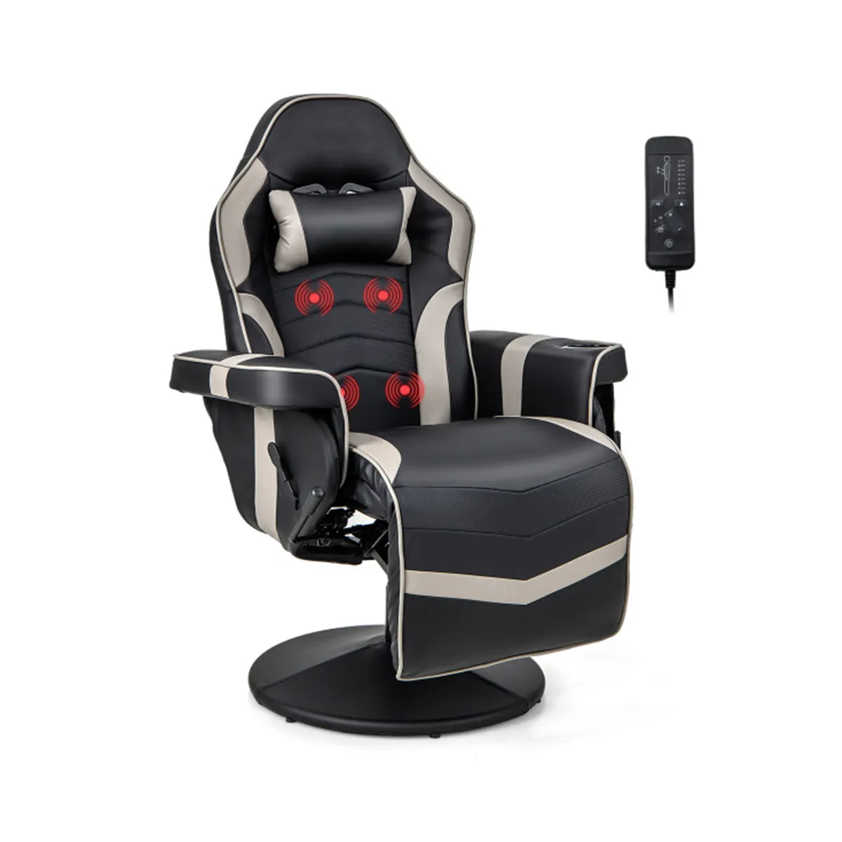 Video Gaming Massage Recliner Chair - Gray