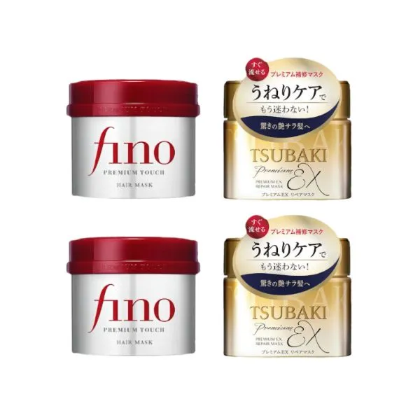 Shiseido - Fino Premium Touch Hair Mask - 230g x2 + Shiseido - Tsubaki Premium Repair Hair Mask - 180g x2
