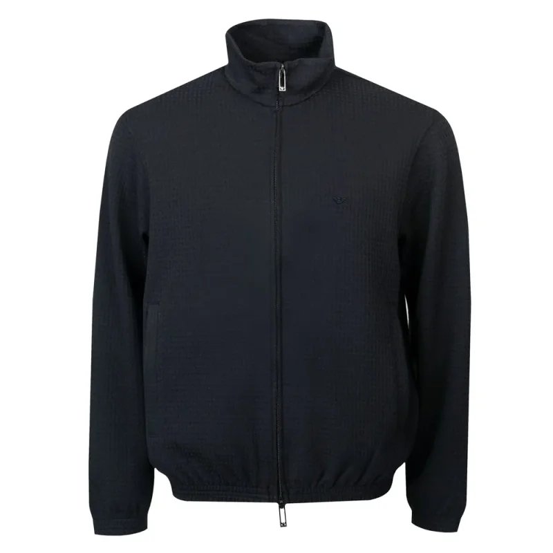 Textured Full Zip Sweatshirt
