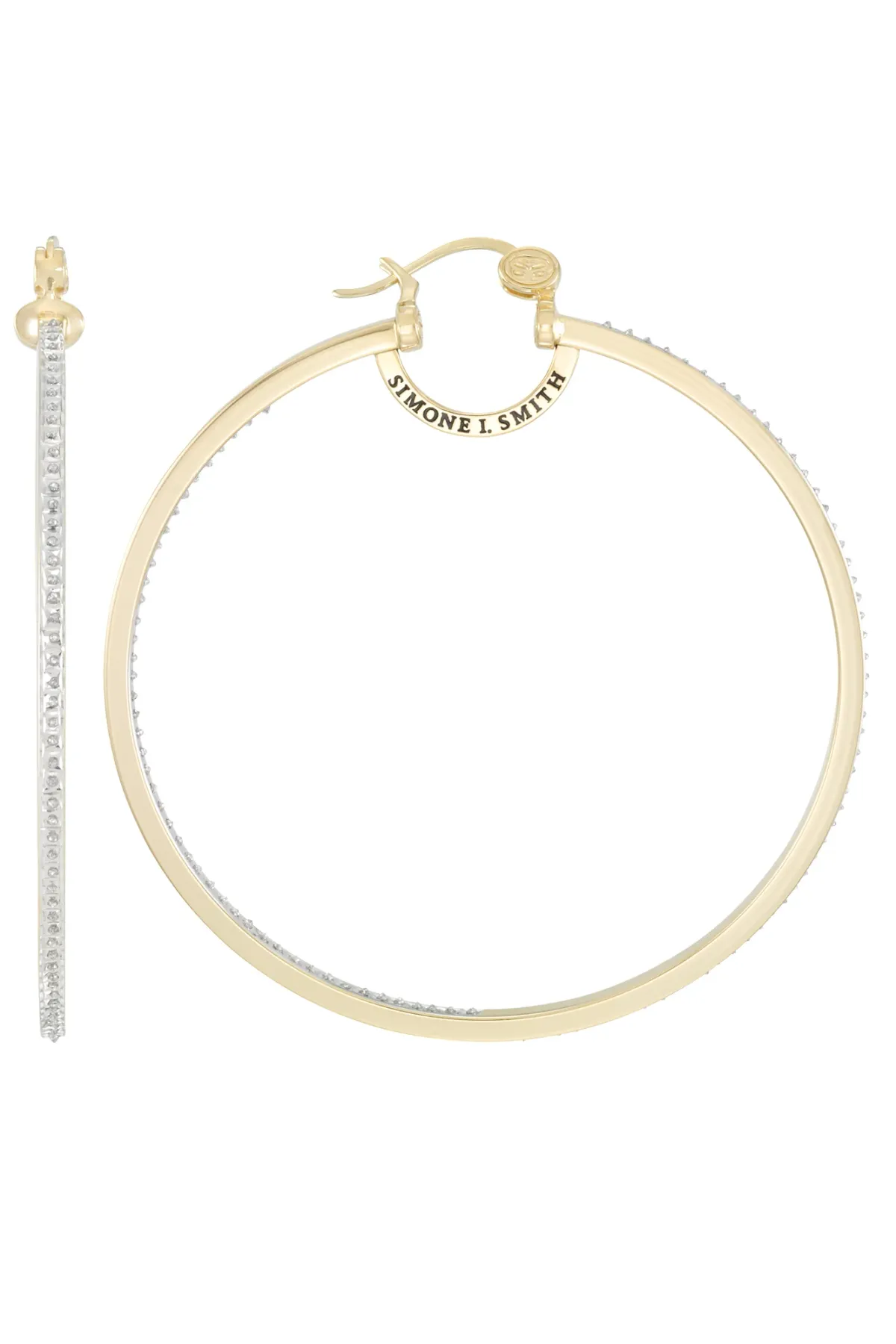Everlasting Love Hoops with Diamond Embellishments -Extra Large